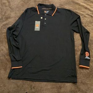 Total Rewards Embroidered Logo Casino Polo Long Sleeve Shirt Black promo Top new